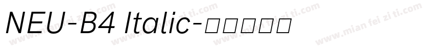 NEU-B4 Italic字体转换